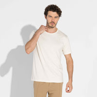 Camiseta Pima Masculina | Life Collection - Off Vanilla