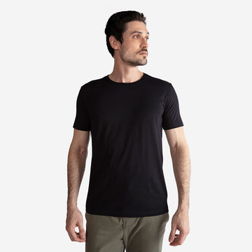 Camiseta Modal Masculina | Travel T-Shirt - Preto