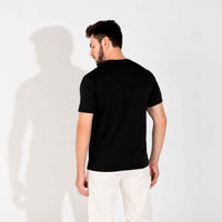 Camiseta Pima Gola V Masculina - Preto