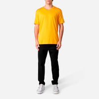 Camiseta Pima Gola V Masculina | Life Collection - Amarelo Sol