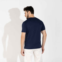 Camiseta Pima Gola V Masculina | Life Collection - Azul Marinho