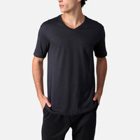 Camiseta Pima Gola V Masculina | Life Collection - Cinza Escuro