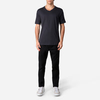 Camiseta Pima Gola V Masculina | Life Collection - Cinza Escuro