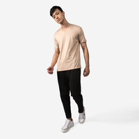Camiseta Pima Gola V Masculina | Life Collection - Bege Camel