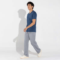 Camiseta Pima Gola V Masculina | Life Collection - Azul Carbono