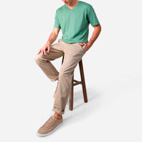 Camiseta Algodão Premium Gola V Masculina | Everyday Collection - Verde Oliva