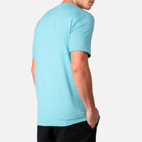 Camiseta Algodão Premium Gola V Masculina | Everyday Collection - Azul Turquesa
