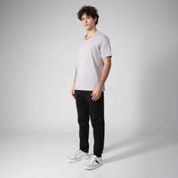 Camiseta Algodão Premium Gola V Masculina | Everyday Collection - Cinza Claro