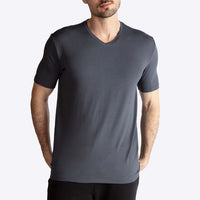 Camiseta Algodão Premium Gola V Masculina | Everyday Collection - Grafite