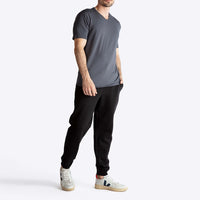 Camiseta Algodão Premium Gola V Masculina | Everyday Collection - Grafite