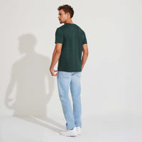 Camiseta Algodão Premium Gola V Masculina | Everyday Collection - Verde Cedro