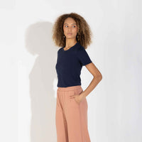 Camiseta Pima Feminina | Life Collection - Azul Marinho