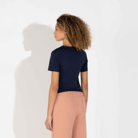 Camiseta Pima Feminina | Life Collection - Azul Marinho