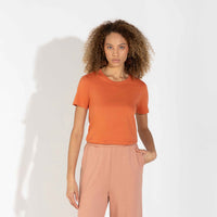Camiseta Pima Feminina | Life Collection - Laranja Telha