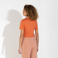 Camiseta Pima Feminina | Life Collection - Laranja Telha