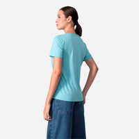 Camiseta Algodão Premium Feminina | Everyday Collection - Azul Turquesa