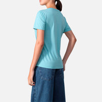 Camiseta Pima Feminina | Life Collection - Azul Turquesa