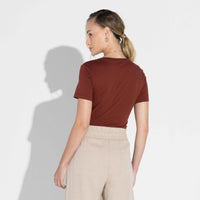 Camiseta Pima Feminina | Life Collection - Vermelho Cabernet