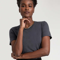 Camiseta Algodão Premium Feminina | Everyday Collection - Chumbo