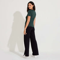 Camiseta Algodão Premium Feminina | Everyday Collection - Verde Cedro