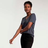 Camiseta Pima Gola U Feminina | Life Collection - Grafite Inativo