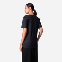 Camiseta Algodão Premium Gola U Feminina | Everyday Collection - Cinza Escuro