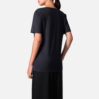 Camiseta Pima Gola U Feminina | Life Collection - Cinza Escuro