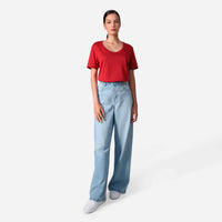 Camiseta Algodão Premium Gola U Feminina | Everyday Collection - Marsala