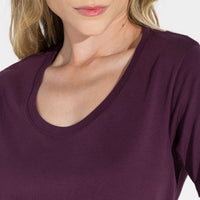 Camiseta Pima Gola U Feminina | Life Collection - Berinjela