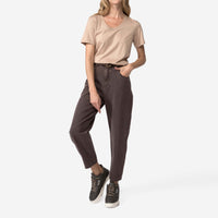 Camiseta Pima Gola U Feminina | Life Collection - Bege Camel