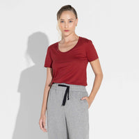 Camiseta Pima Gola U Feminina | Life Collection - Vermelho Escarlate