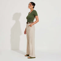 Camiseta Pima Gola U Feminina | Life Collection - Verde Figo