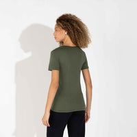 Camiseta Pima Gola U Feminina | Life Collection - Verde Figo