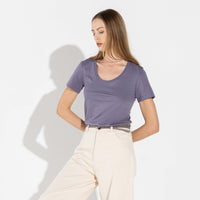 Camiseta Pima Gola U Feminina | Life Collection - Mirtilo