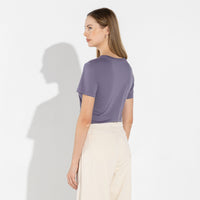 Camiseta Pima Gola U Feminina | Life Collection - Mirtilo