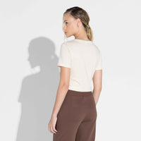 Camiseta Pima Gola U Feminina | Life Collection - Off Vanilla