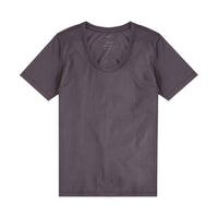 Camiseta Algodão Premium Gola U Feminina | Everyday Collection - Chumbo