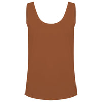 Regata Algodão Premium Decote U Feminina | Everyday Collection - Laranja Apricot