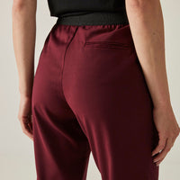 Calça Cintura Alta Com Elástico Feminina - Tinto