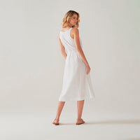 Saia Leve Linho Midi - Branco