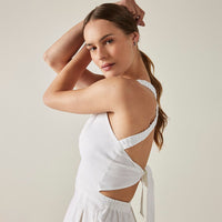 Vestido Cruzado Leve Linho - Cru