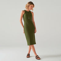 Vestido Regata Versátil Rib - Militar