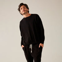 Blusão Algodão Crepe - Preto