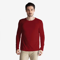 Camiseta Algodão Premium Manga Longa Masculina | Everyday Collection - Vermelho Escarlate