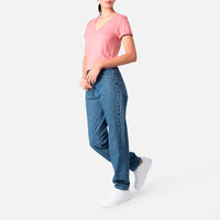 Camiseta Pima Gola V Feminina | Life Collection - Rose