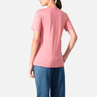 Camiseta Pima Gola V Feminina | Life Collection - Rose