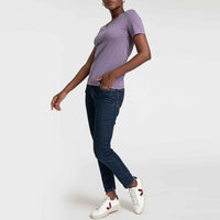 Camiseta Pima Gola V Feminina | Life Collection - Roxo Ametista