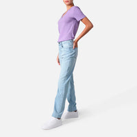 Camiseta Pima Gola V Feminina | Life Collection - Lilás