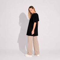 Camiseta Pima Oversized Feminina - Preto