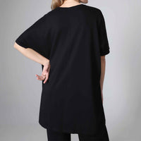 Camiseta Pima Oversized Feminina | Life Collection - Preto